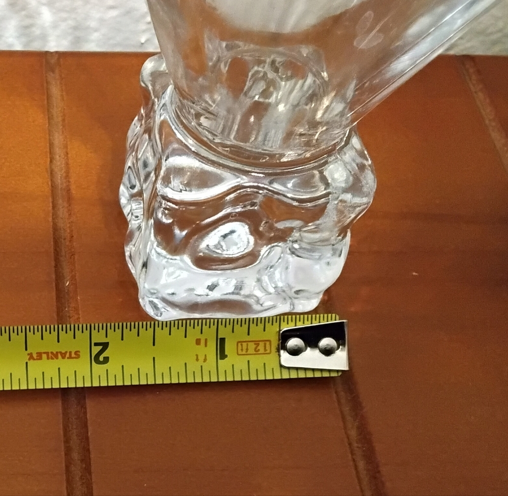 Set of 2 Vintage Disaronno Clear Glass Ice Cube Base Martini Glasses - Picture 12 of 12